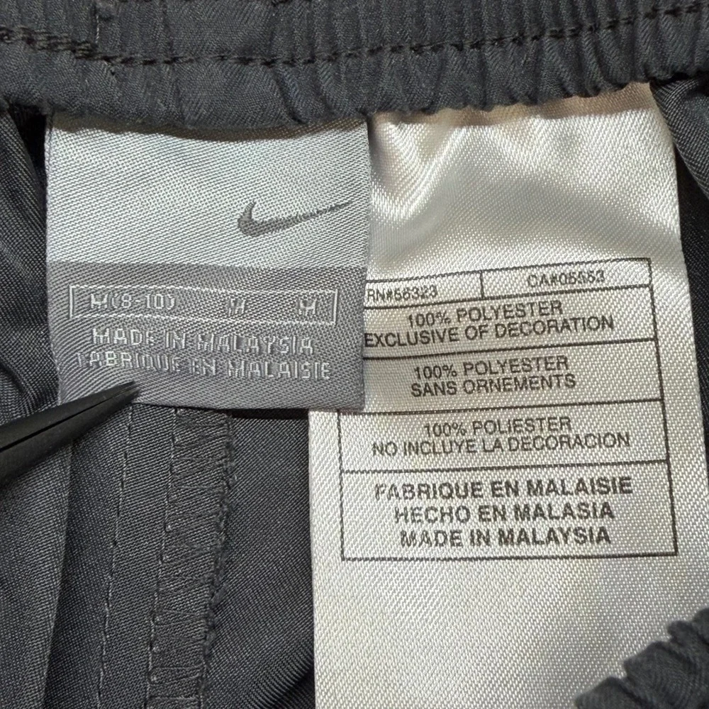 Nike Mens Track Pants Gray Yellow White Side Stripe Athletic Warm Up Medium